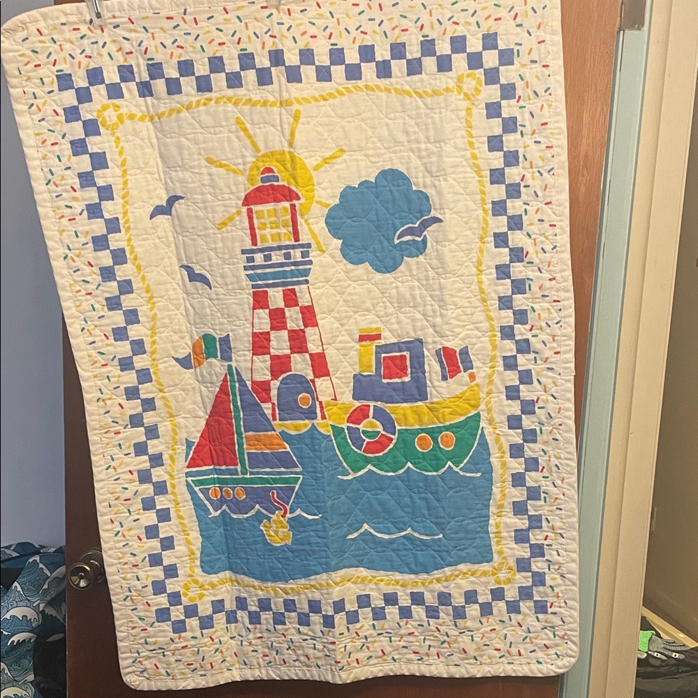 Colorful Nautical Baby Quilt